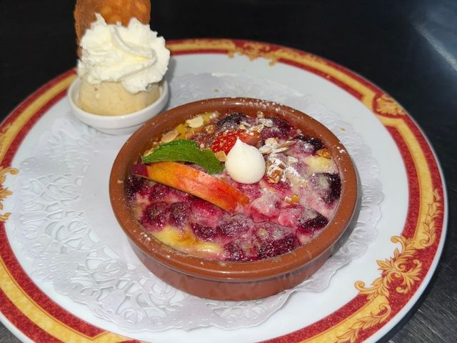 Restaurant l’Armoise Gratin de Framboises
